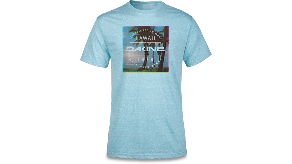Dakine Postcard Palms T Shirt, AQUA SNOW, XL, 10001879-QUSO-XL