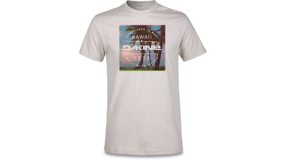 Dakine Postcard Palms T Shirt, SILVER GREY, S, 10001879-SILVEE