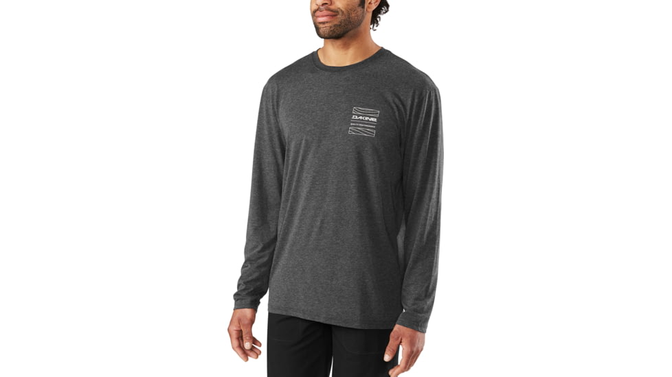 Dakine R2R Long Sleeve Tech T-Shirt - Mens, Heather Black, Small, 10002083-HB-91M-S