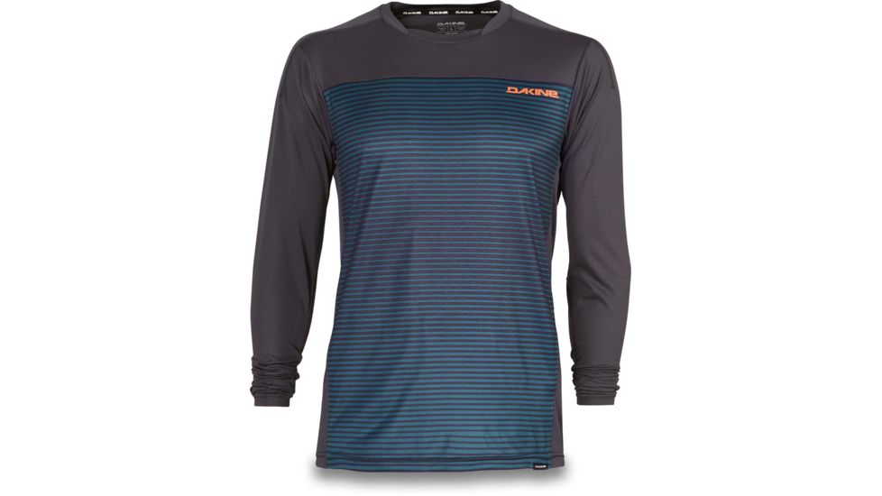 Dakine Syncline Long Sleeve Jersey, Slate Blue Stripe, 2XL, 10002231-SLATEBLUST-XXL