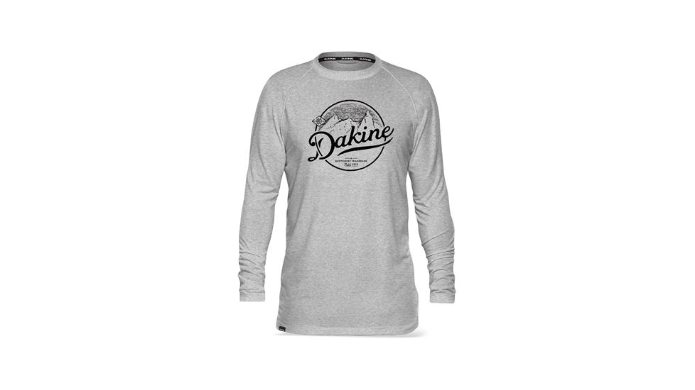 Dakine Tech-T Long Sleeve Shirt - Mens-Heathered Grey Peaks-Large