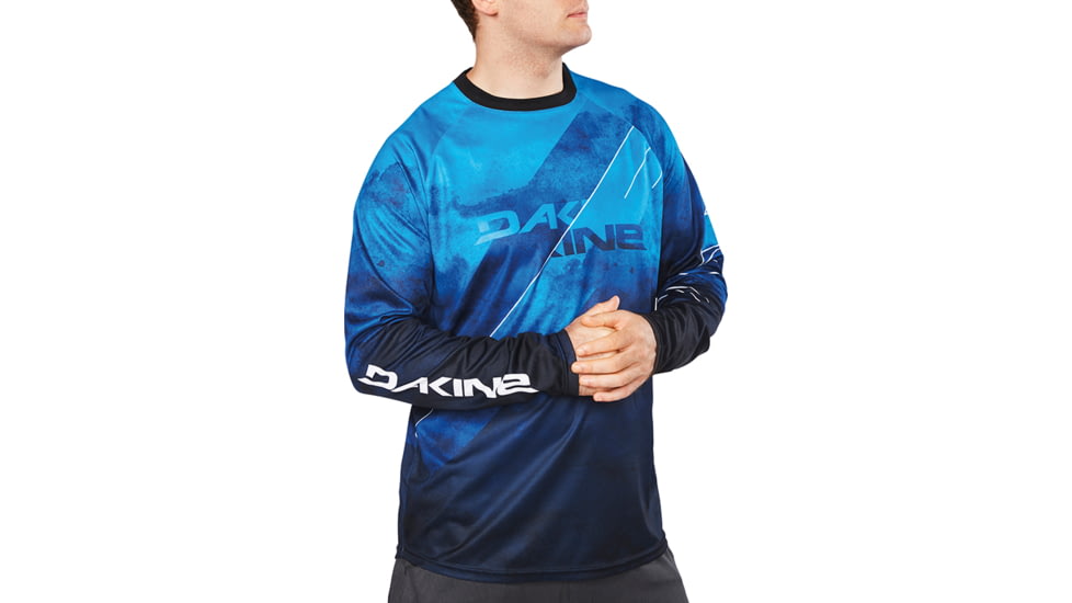 Dakine Thrillium L-S Jersey, MIDNIGHT / BLUE ROCK, L, 10001705-MI/LUEK-L