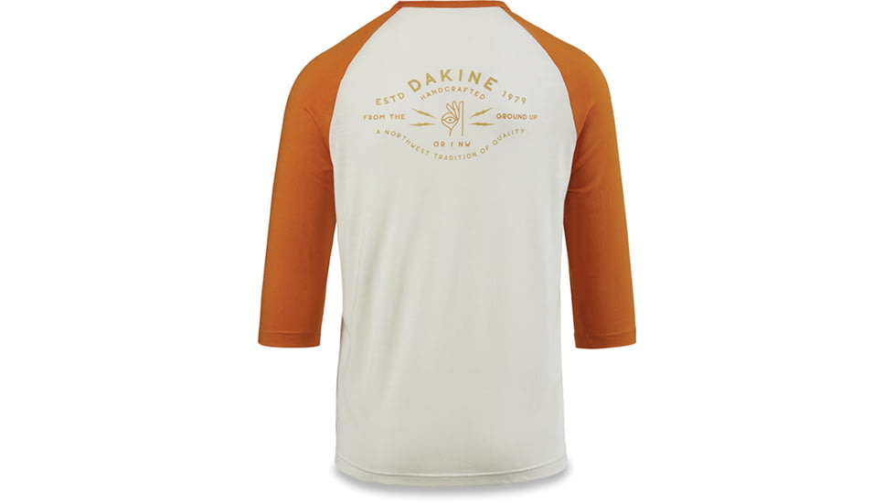 Dakine Walker 3-4 Baseball Tee, DESERT SUN, XXL, 10001612-ESETSU-XXL
