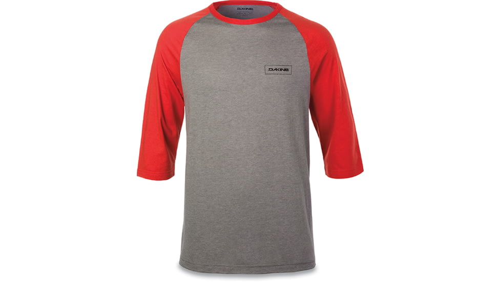 Dakine Walker 3-4 Baseball Tee, INDIE RED, M, 10001612-IIEE-M