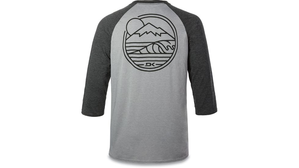 Dakine Well Rounded 3-4 Raglan Tech T, HEATHER DARK GREY, L, 10001866--L