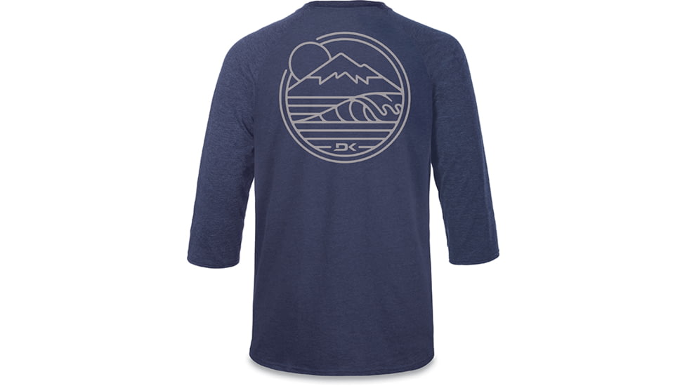 Dakine Well Rounded 3-4 Raglan Tech T, HEATHER NAVY, M, 10001866-ETEV-M