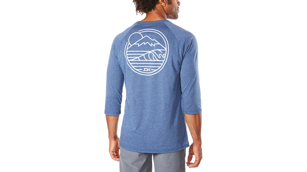 Dakine Well Rounded 3-4 Raglan Tech T, HEATHER NAVY, M, 10001866-ETEV-M