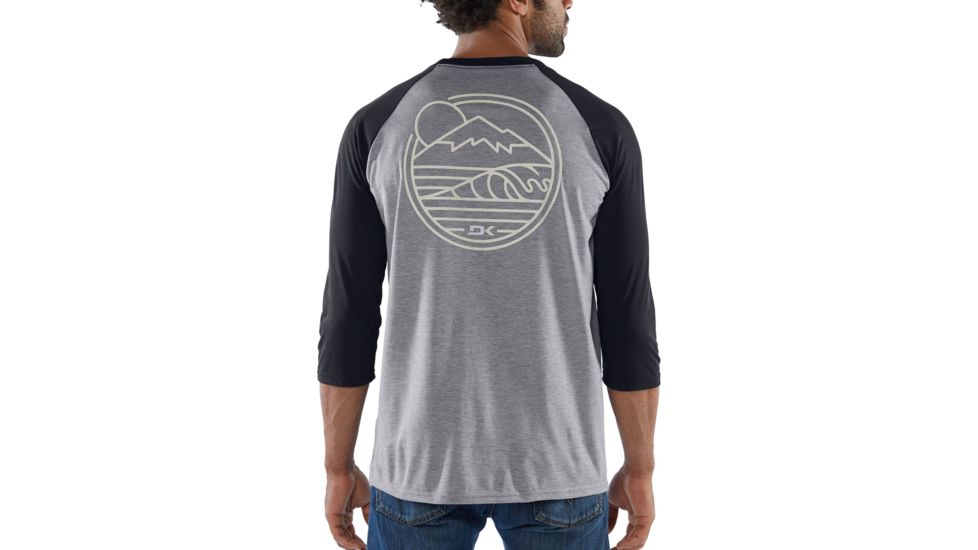 Dakine Well Rounded 3/4 Raglan Tech T - Mens, Black, Small, 10002342-BLACK-S