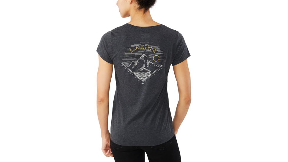 Dakine Zigzag Short Sleeve Tech T-Shirt - Womens, Heather Black, Extra Small, 10002085-HB-91M-XS