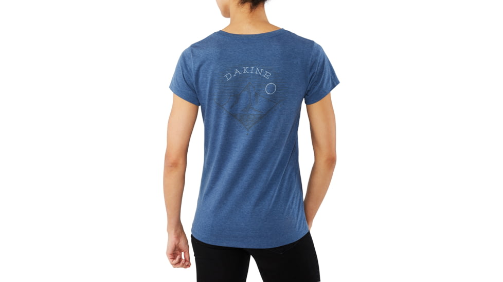 Dakine Zigzag Short Sleeve Tech T-Shirt - Womens, Heather Navy, Extra Small, 10002085-HN-91M-XS