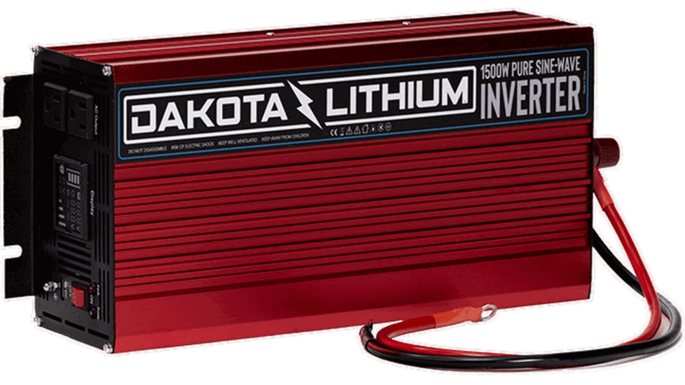 Dakota Lithium 12V 1500W DC To AC Inverter w/Pure Sine Wave, 1500winverterdcac