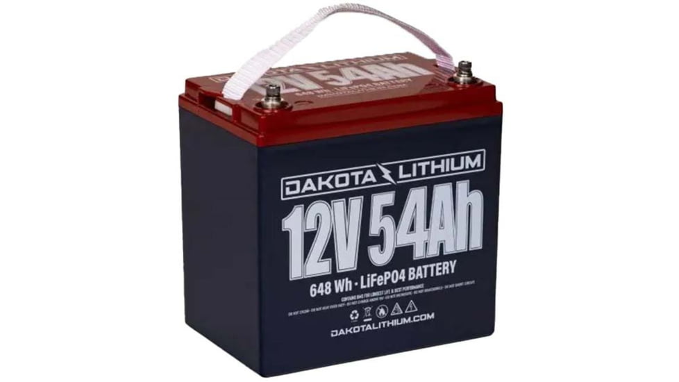 Dakota Lithium 12V 54Ah Deep Cycle Lifepo4 Battery, PID12V54AH