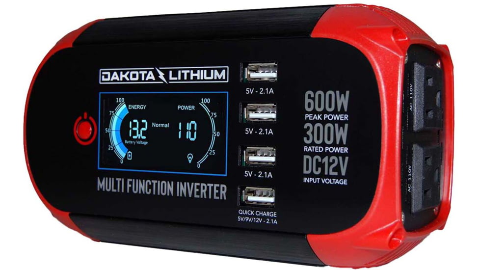 Dakota Lithium Multi Function 300W Power Inverter DC 12V To 110V AC Converter, 300winverterdcac
