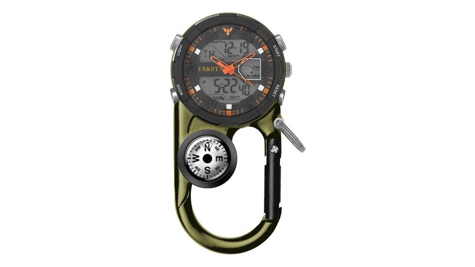 Dakota Watches Dakota Angler II Ana-Digi Clip Watch, Moss, Moss, DAK-3725-2