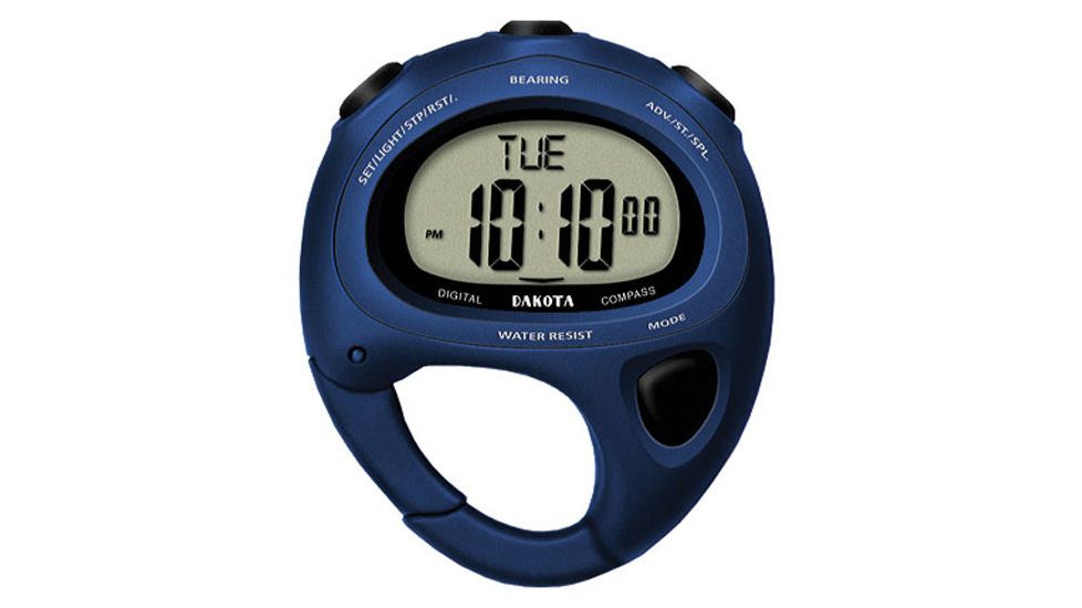 Dakota Watches Digital Compass Clip, Blue Color Finish 4046-3