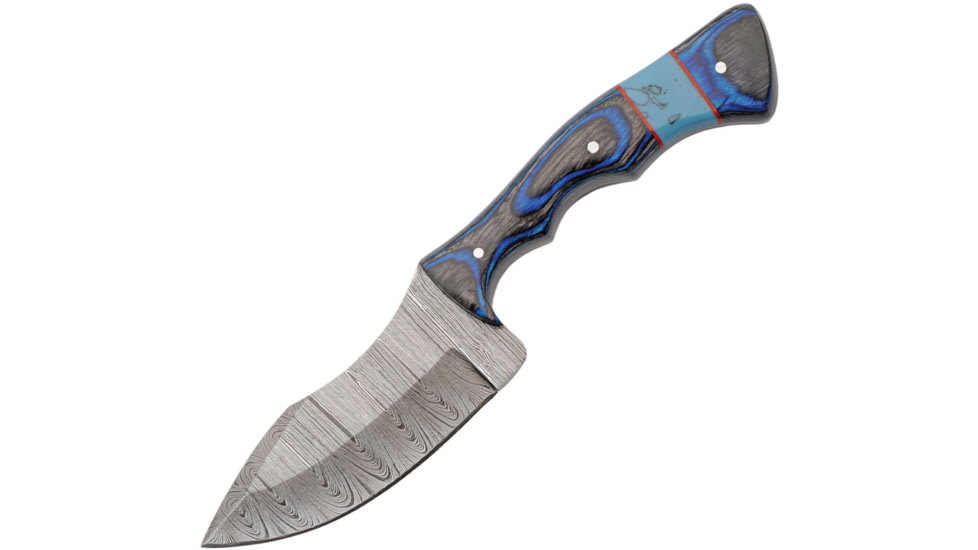 Damascus Blue Sky Fixed Blade, DM1406