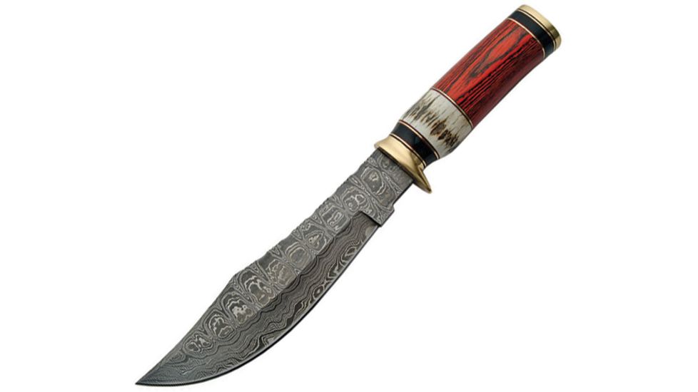 Damascus Bowie w/ Steel Blade DM1065