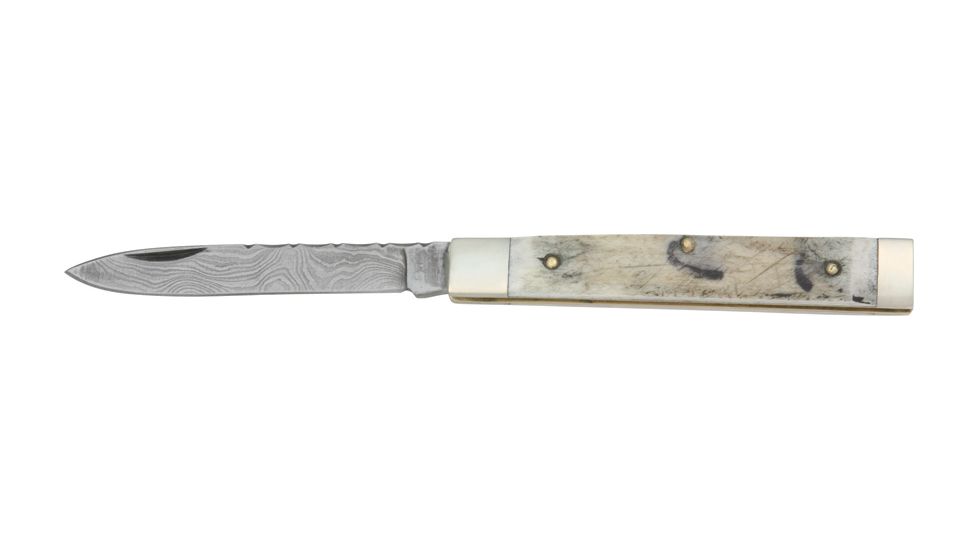 Damascus Doctors Fold Knife, Stag Handle DM1005SG