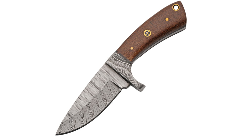 Damascus Fixed Blade Brown Micarta, DM1424