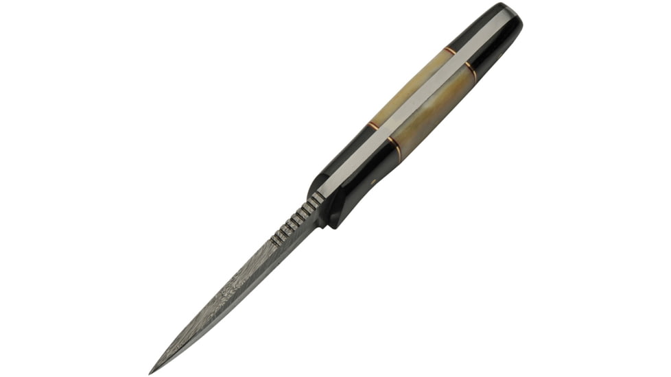 Damascus Fixed Blade Buffalo/Camel