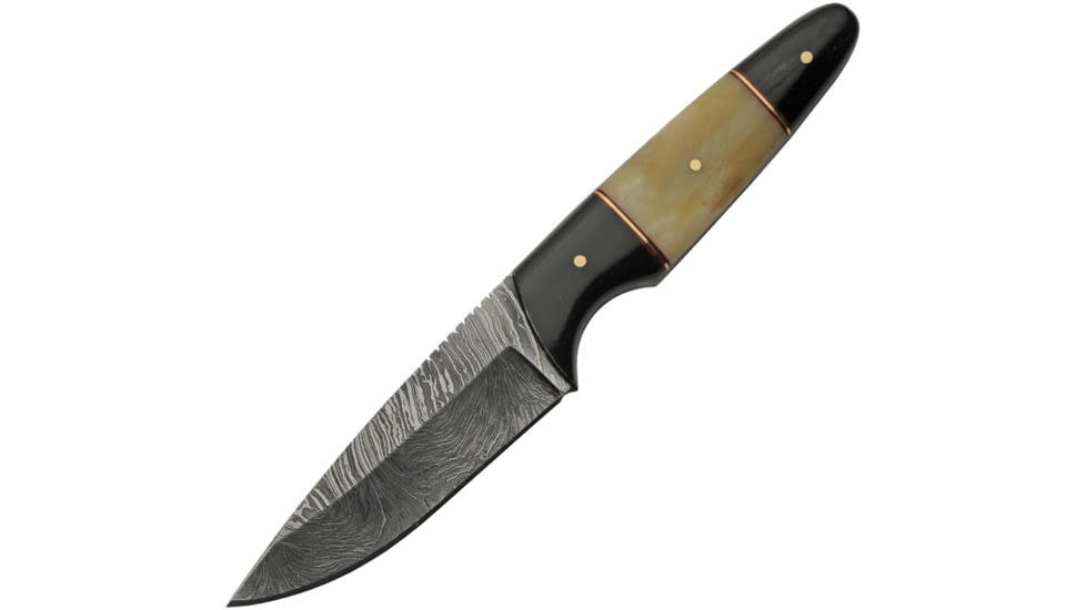 Damascus Fixed Blade Buffalo/Camel