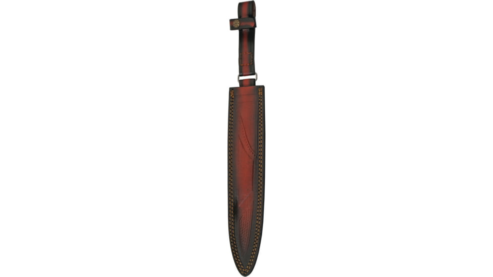Damascus Fixed Blade Red/Black