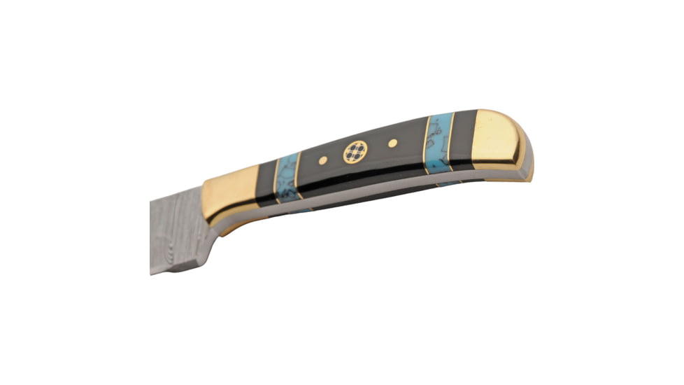 Damascus Fixed Blade Turquiose, DM1428