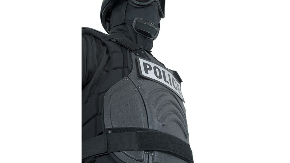 Damascus FX1 Protective Gear FlexForce Modular Hard Shell Full Body Crowd Control System, Large, Black, FX1LG