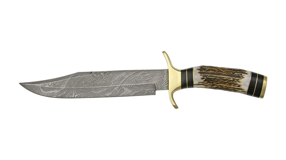 Damascus Iron Maiden Bowie Fixed Knife DM1033
