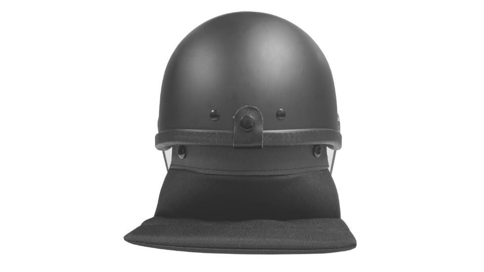 Damascus Protective Gear Riot Control Helmet w/ Steel Grid, ABS Shell / PC Face Shield, Black, Small, DHG2-SM