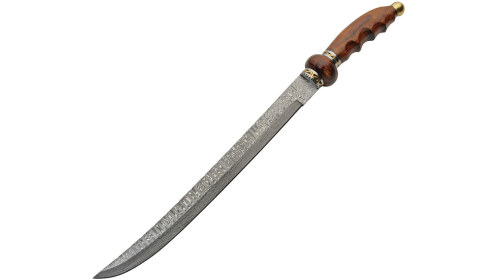 Damascus Saber Brass/Wood