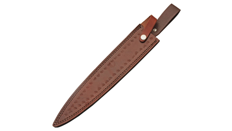 Damascus Short Sword Wood/Brass