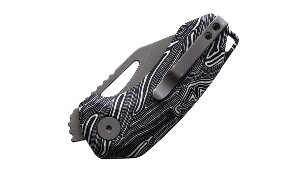 Damned Designs Anzu Linerlock Damascus G10 DMN016BKWT