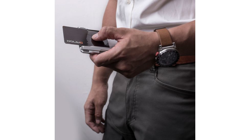 Dango Products M1 Maverick Rail Wallet, Stainless Steel - DGO-M1-RA-SS