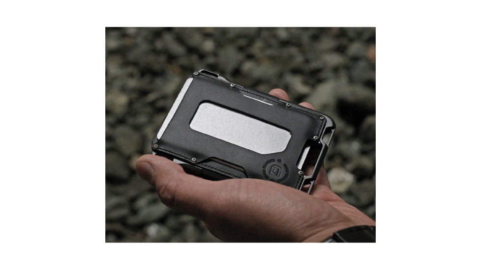 Dango Products M1 Maverick Wallet, 3in x 4.25in, Black Leather Back, Aluminum Construction, M1-JB