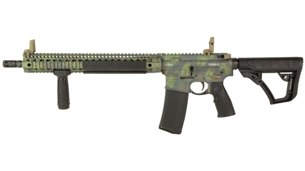 Daniel Defense M4 Carbine V9 Semi-Auto Rifle, 223 Rem/5.56 NATO, 16in Barrel, 1-7, Synthetic Crocodile Rattle Stock, Multi-Color, DLRLIMSER-002-FRRMPG