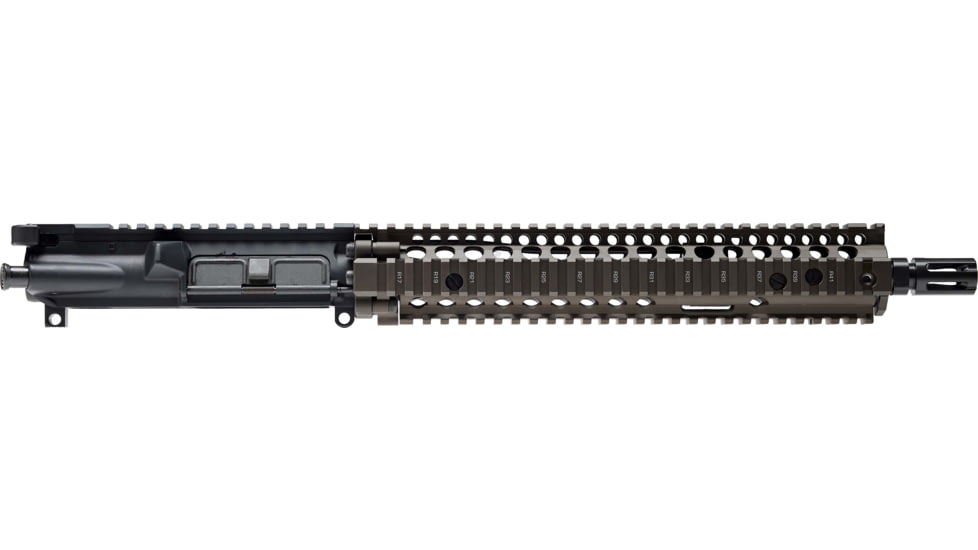 Daniel Defense Grenade Launcher/Sound Suppressor Capable 5.56mm 12.5 inch Upper Receiver, Government Profile, Carbine Length, 1-7 Twist, A2 Flash Hider, Black Anodized, FDE, 23-004-20154-047
