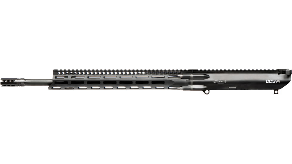 Daniel Defense Upper Receiver w/Flash Hider Assembly DD5 V4 URG, .308 Winchester, 18in, S2W Profile, Rifle Length, 1-10 Twist, 5/8x24 Thread, M-LOK, Superior Suppression, Nitride, BLK, 23-158-12058