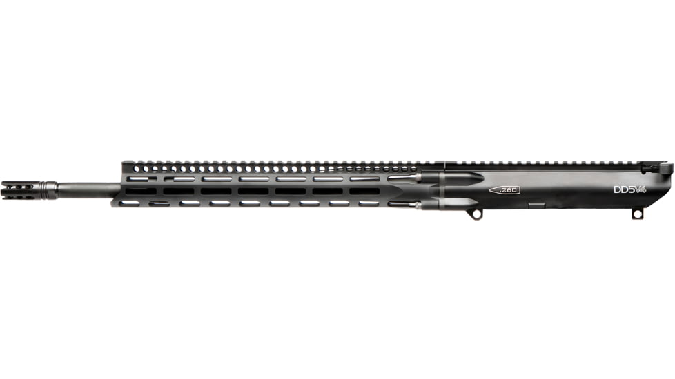Daniel Defense Upper Receiver with Flash Hider Assembly DD5 V4 URG, .260 Remington, 18 inch Barrel, S2W Profile, Rifle Length, 1-7 Twist, 5/8x24 Thread, M-LOK Handguard, Superior Suppression, Salt Bath Nitride, BLK, 23-158-05060