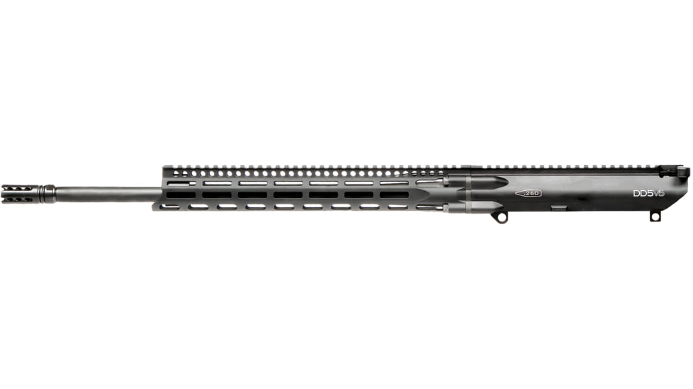 Daniel Defense Upper Receiver with Flash Hider Assembly DD5 V5 URG, .260 Remington, 20 inch Barrel, S2W Profile, Rifle +1 Length, 1-7 Twist, 5/8x24 Thread, M-LOK Handguard, Superior Suppression, Salt Bath Nitride, BLK, 23-165-06059