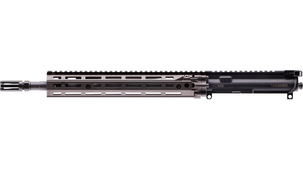 Daniel Defense Upper Receiver with Flash Hider Assembly M4A1 RIII URG, 5.56x45mm NATO, 25 inch, 14.5 inch Barrel, M4 Profile, Mid Length, 1-7 Twist, 1/2x28 Thread, M-LOK Handguard, Flash Suppressor, Salt Bath Nitride, FDE, 23-004-01097-011