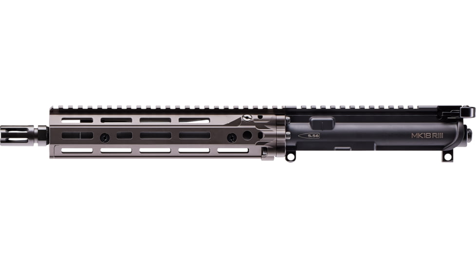 Daniel Defense Upper Receiver with Flash Hider Assembly MK18 RIII URG, 5.56x45mm NATO, 19.3 inch, 10.3 inch Barrel, Government Profile, Carbine Length, 1-7 Twist, 1/2x28 Thread, M-LOK Handguard, Flash Suppressor, Salt Bath Nitride, FDE, 23-004-81721-011