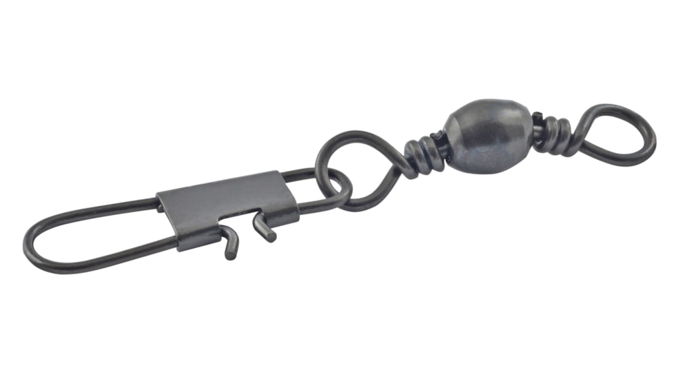 Danielson Barrel Swivel w/Interlock Snap, Size 5, Black, 5/Pack, 2500SPBLK-5