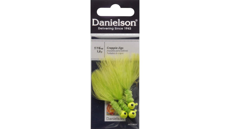Danielson Crappie Jig 1/8oz Chartreuser, JGC18CCC