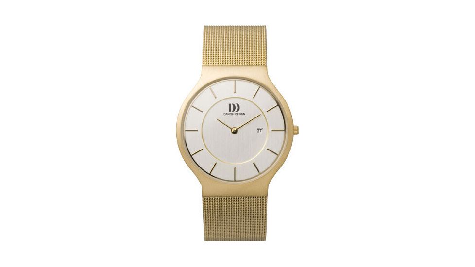 Danish Design Iq05q732 Stainless Steel Mens Watch - Gold Band, Gold Case, White Face