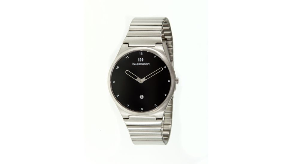 Danish Design Iq63q884 Anna Gotha Mens Watch - Silver Steel Band, Black SS Case, Black Face
