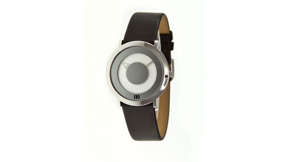 Danish Design Iv12q770 Stainless Steel Mens Watch - Black Leather Band, Silver SS Case, Gray Face