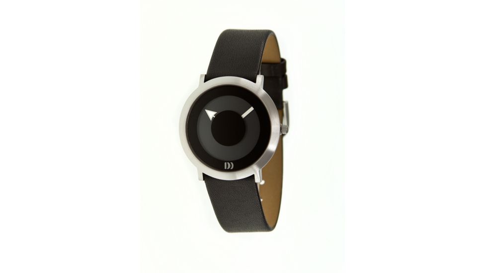 Danish Design Iv13q770 Stainless Steel Mens Watch - Black Leather Band, Pol SS Case, Black Face