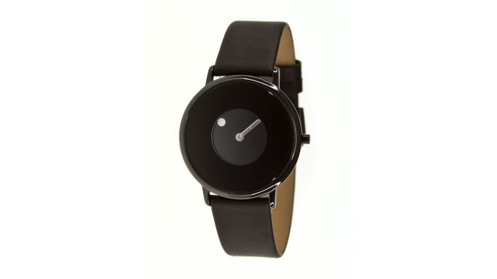 Danish Design Iv14q748 Stainless Steel Mens Watch - Black Leather Band, Black SS Case, Black Face