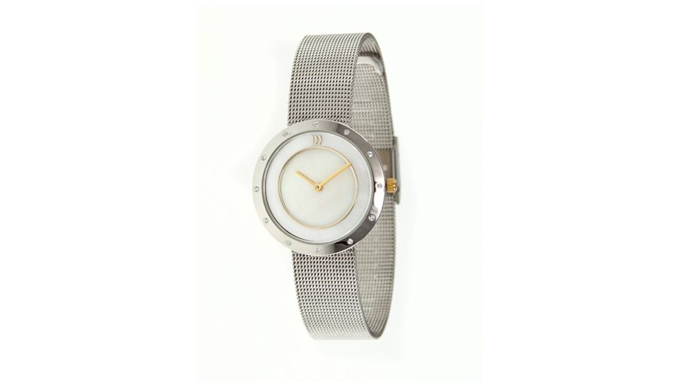 Danish Design Iv65q899 Stainless Steel Ladies Watch - Silver Mesh Band, Pol SS Case, White Face